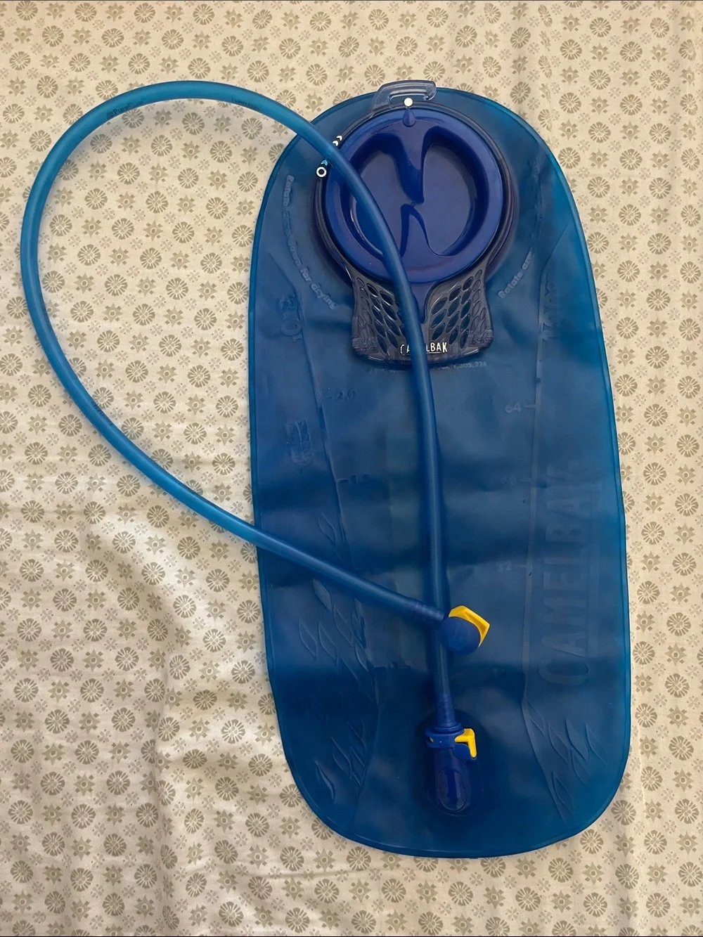 CamelBak Blue Hydration Pack with Neon Yellow Accents